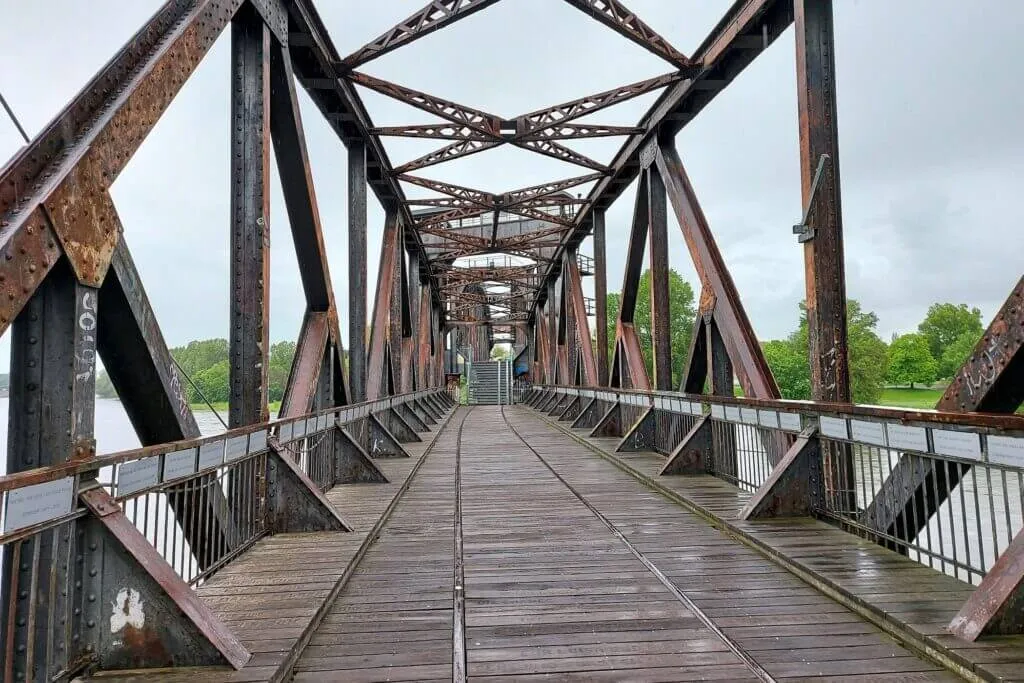 Magdeburg, Lift Bridge (Hubbrücke), and the swing with a view