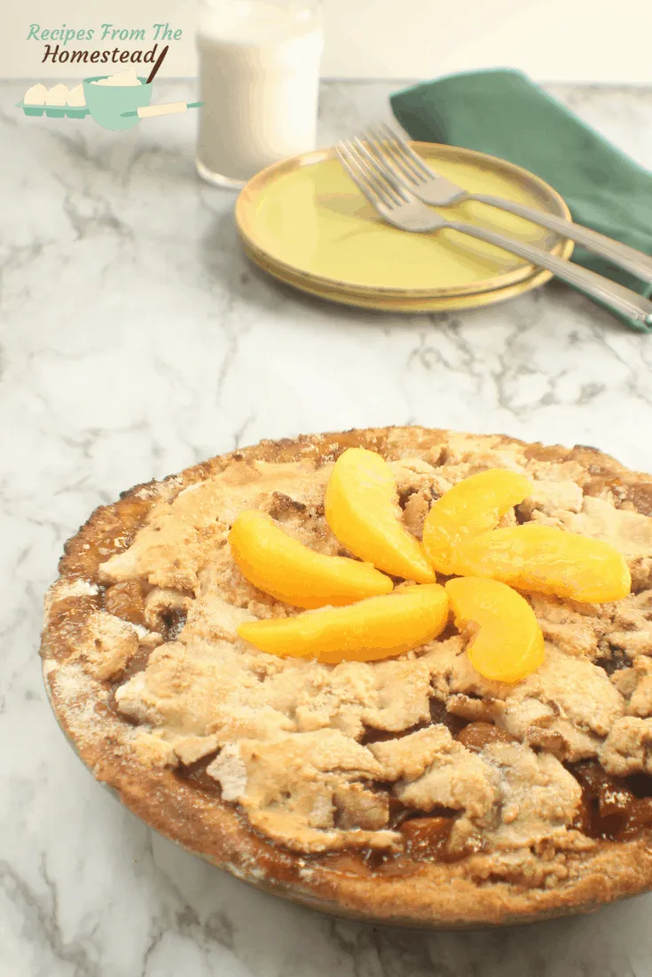 paleo coconut peach pie