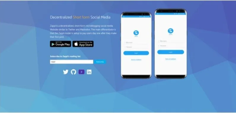 Screenshot of Zappl's landing page has been updated — Steemit.jpg