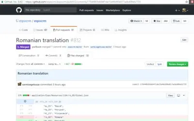 2018-02-23 22_40_20-Romanian translation by sarmizegetusaa · Pull Request #812 · espocrm_espocrm.png