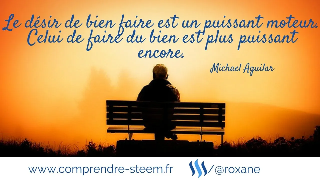 Le désir de bien faire est un puissant moteur. Celui de faire du bien est plus puissant encore.Michael Aguilar.jpg