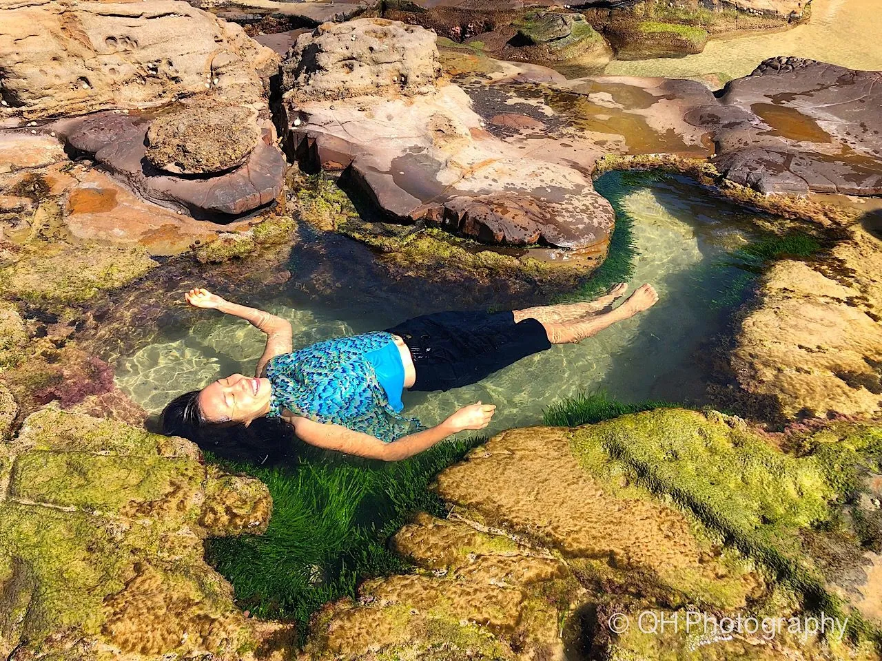 Posing at Caves Beach