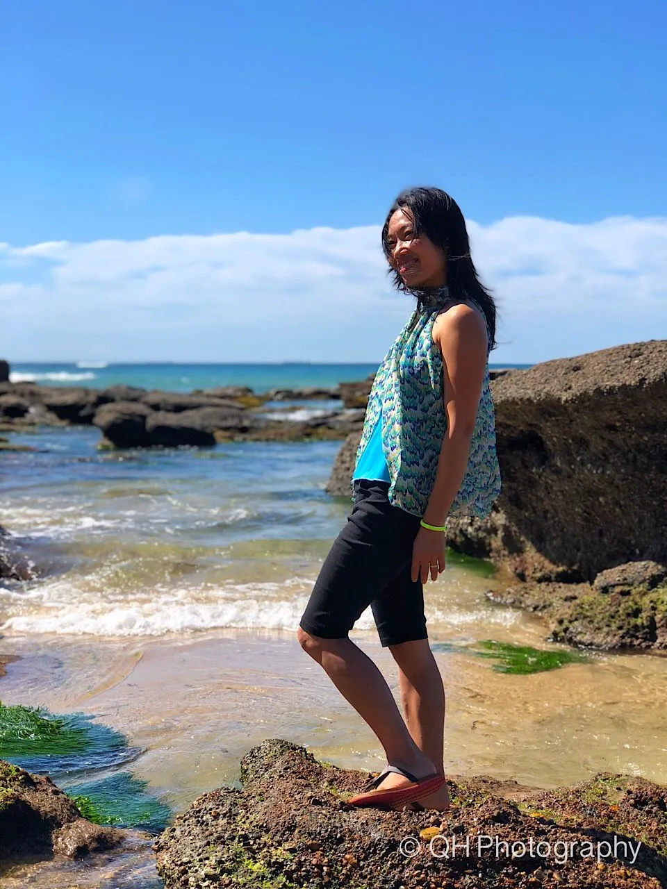 Posing at Caves Beach