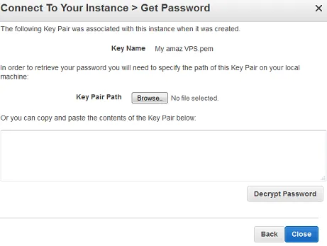 get your amazon vps password