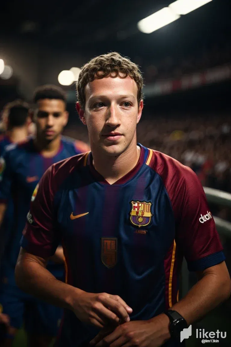 cllo0qulz00gd0iszdvci6y17_PhotoReal_mark_zuckerberg_futbol_player_whit_shirt_of_barcelon_0.webp