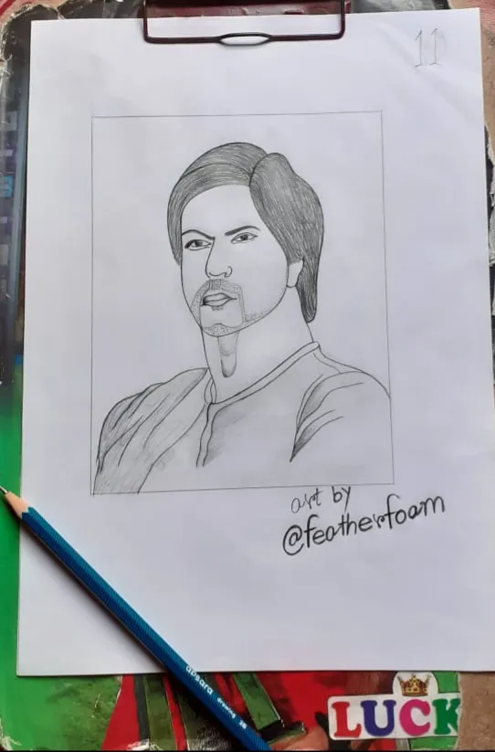 Sketch Of Indian Actor Vijay - Desi Painters