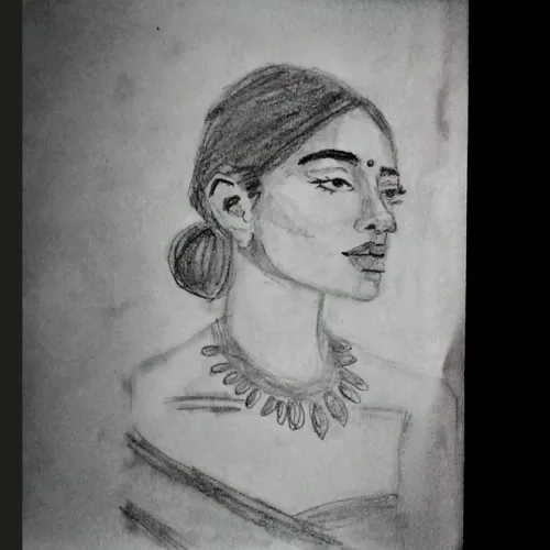 Sketch Study ( Brown Girl with Bindi )