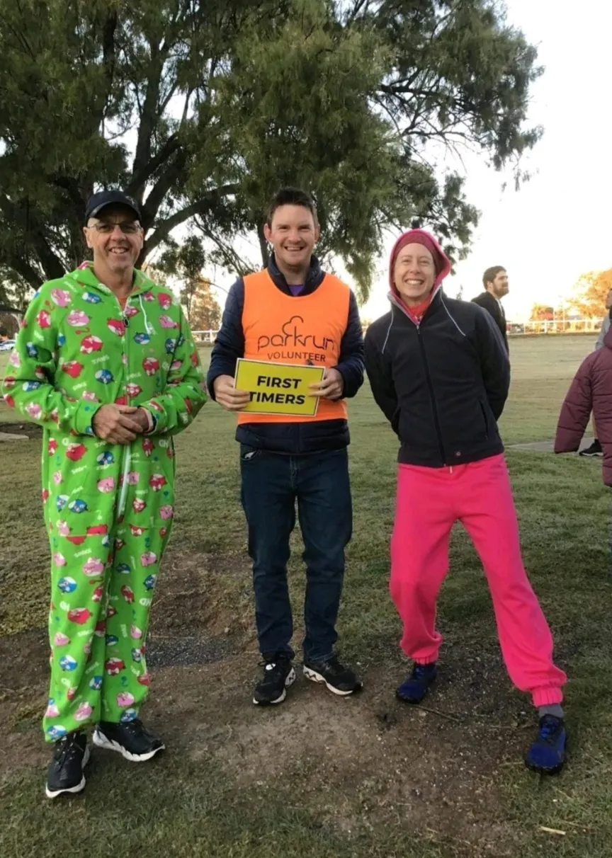 We attended the super small first timers briefing so we didn’t get lost. (Photo credit to the parkrun volunteer photographer)