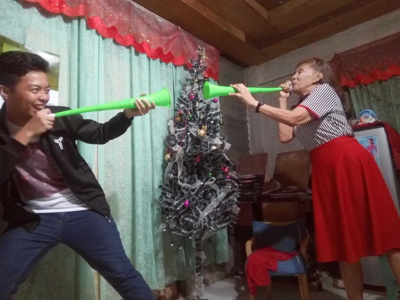 My little bro & grandma