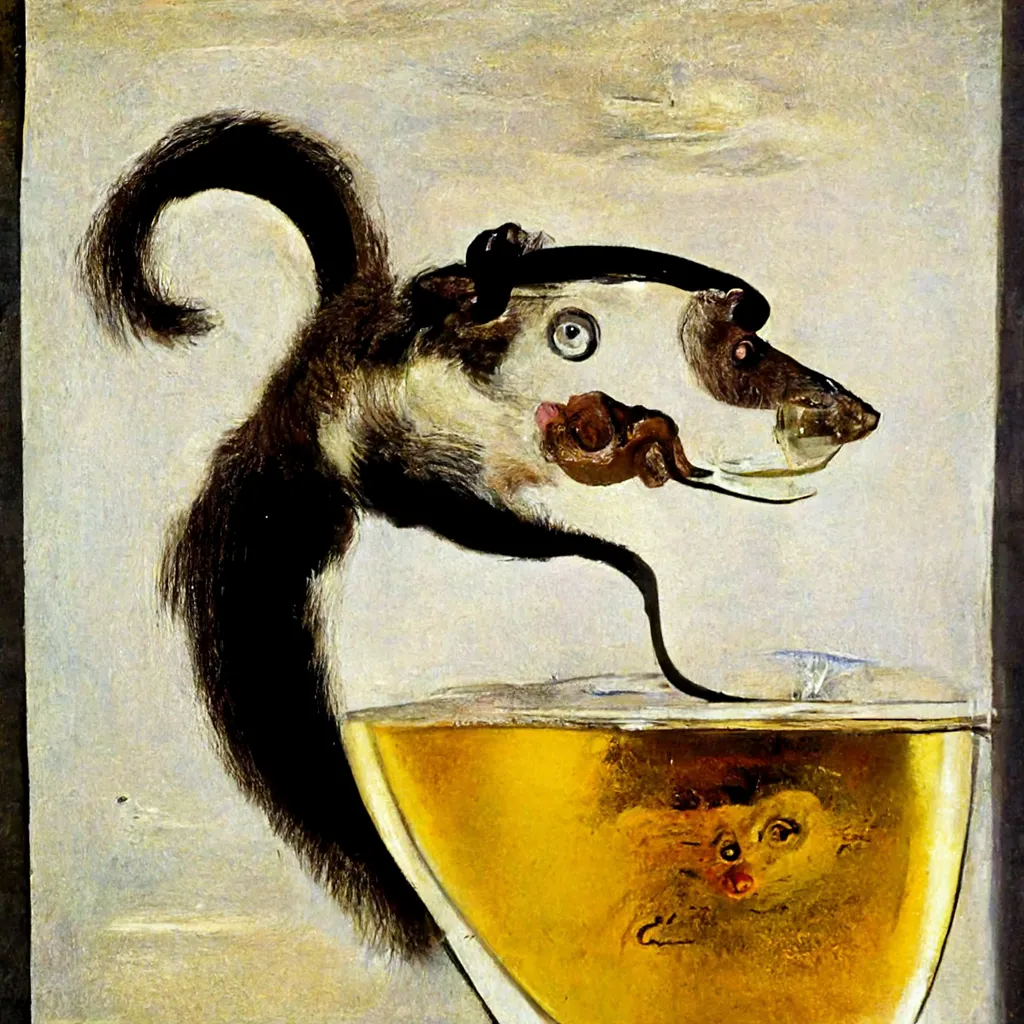 alcoholic ferret by Salvador Dali