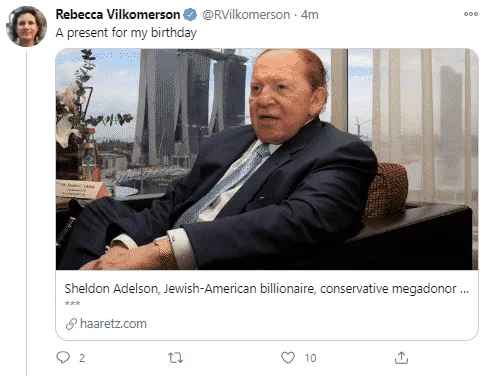 Rebecca Vilkomerson tweet