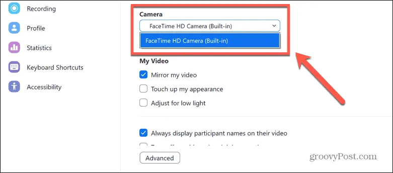 fix-zoom-camera-video-camera-selection