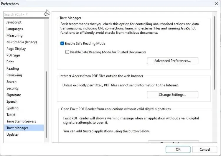 disable-Safe-Reading-Mode-Foxit-Reader