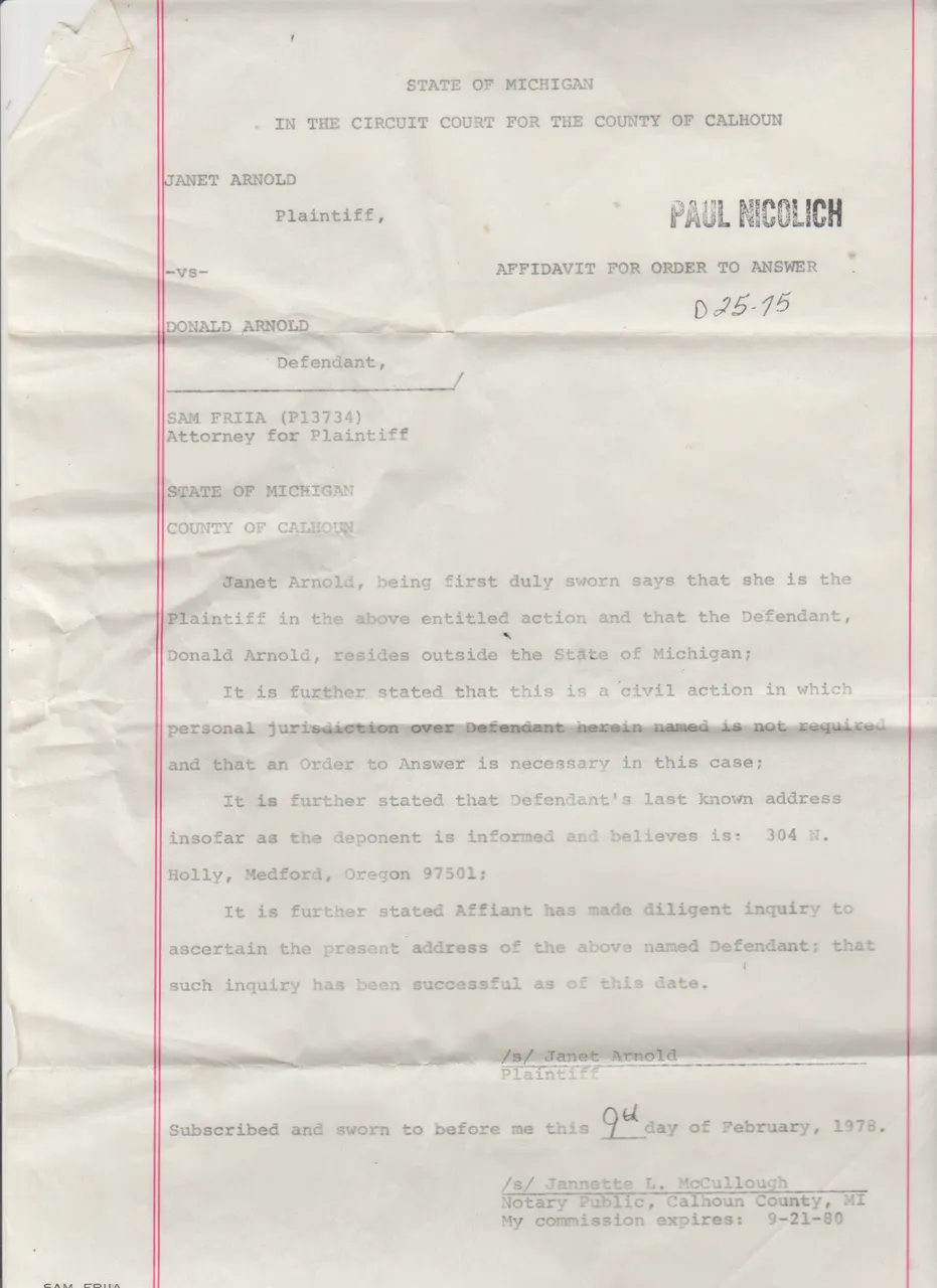 1978-02-09 - Divorce of Don Arnold and Janet Coppes of Michigan, 1971 marriage, 5pics-1.png