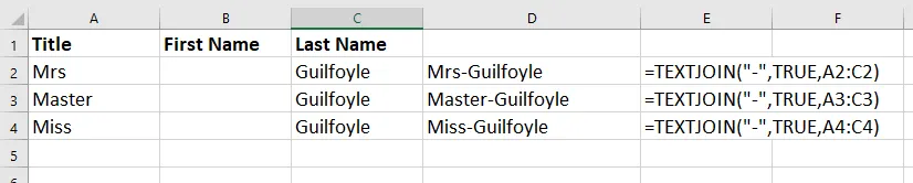 textjoin in excel
