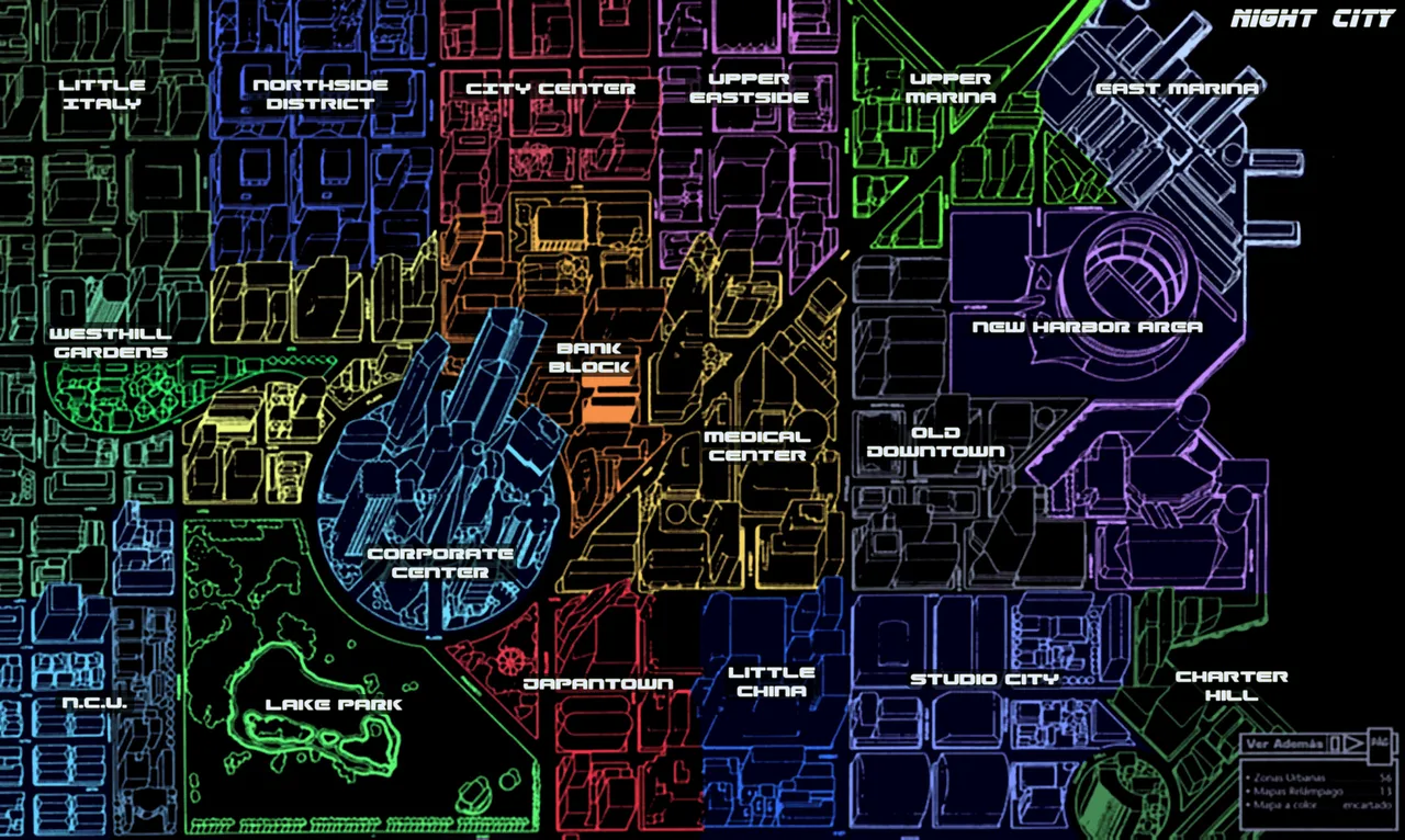 Cyberpunk 2020 - Map - Color Coded Night City Map.jpg