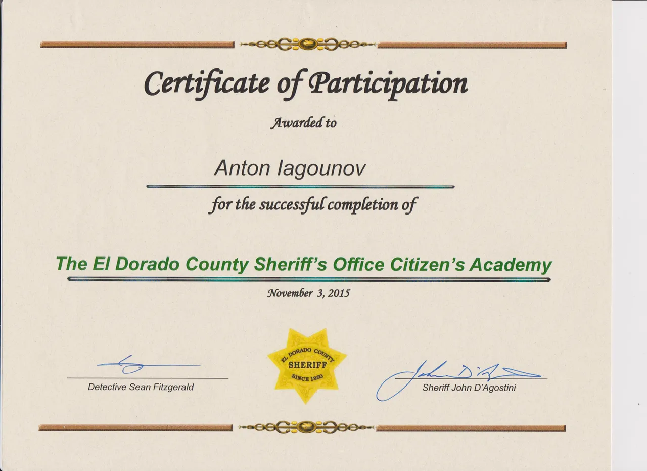 El Dorado Sheriff's Dept. Citizens Academy certificate.jpeg