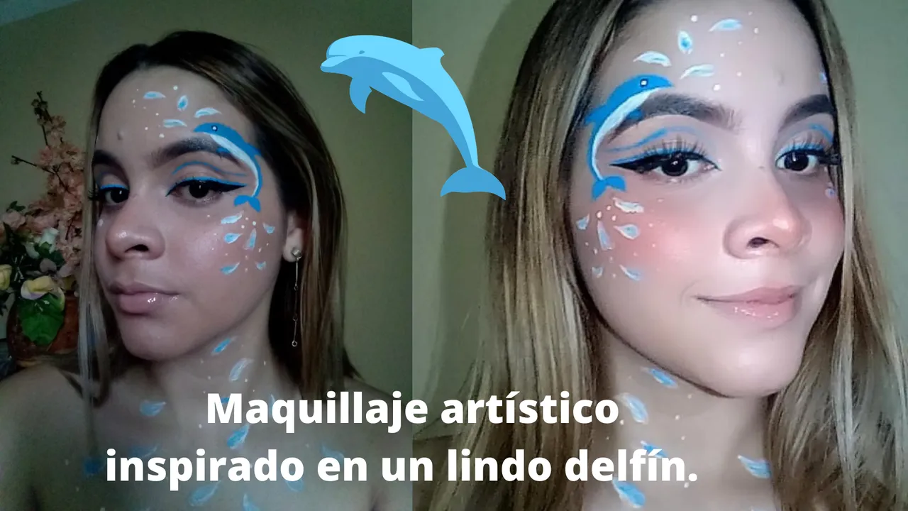 Maquillaje artístico inspirado en un lindo delfín..png