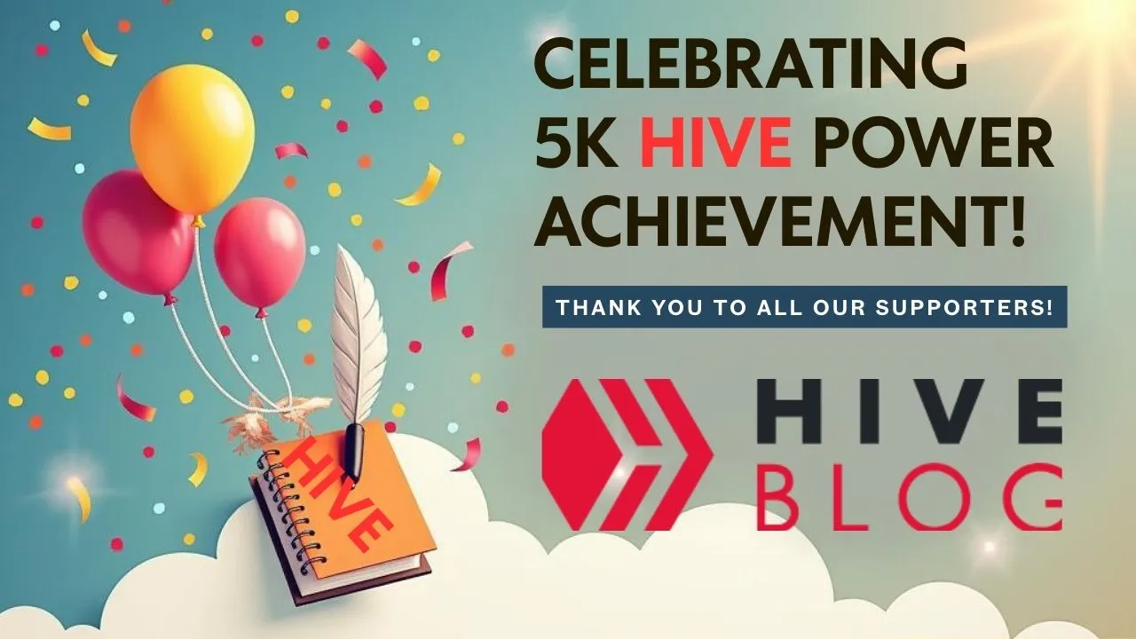 YouTube Thumbnail - Celebrating 5k Hive Power Achievement!.jpg