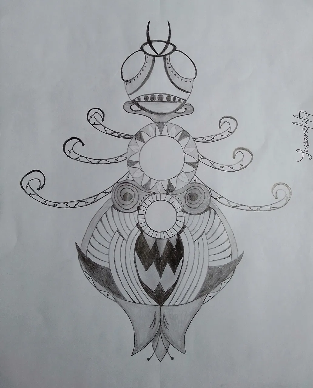 Yasmynlp-Pencil drawing. Animaltopia Series # 1 Bee-Step 6.JPG