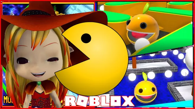 Roblox Pac-Blox Gameplay! (Pac Man) Fun as Packy trying to eat up all the Pellets!