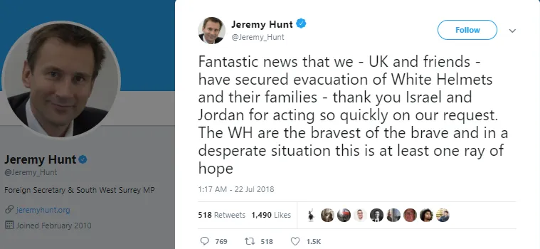 Jeremy Hunt MP tweet.png