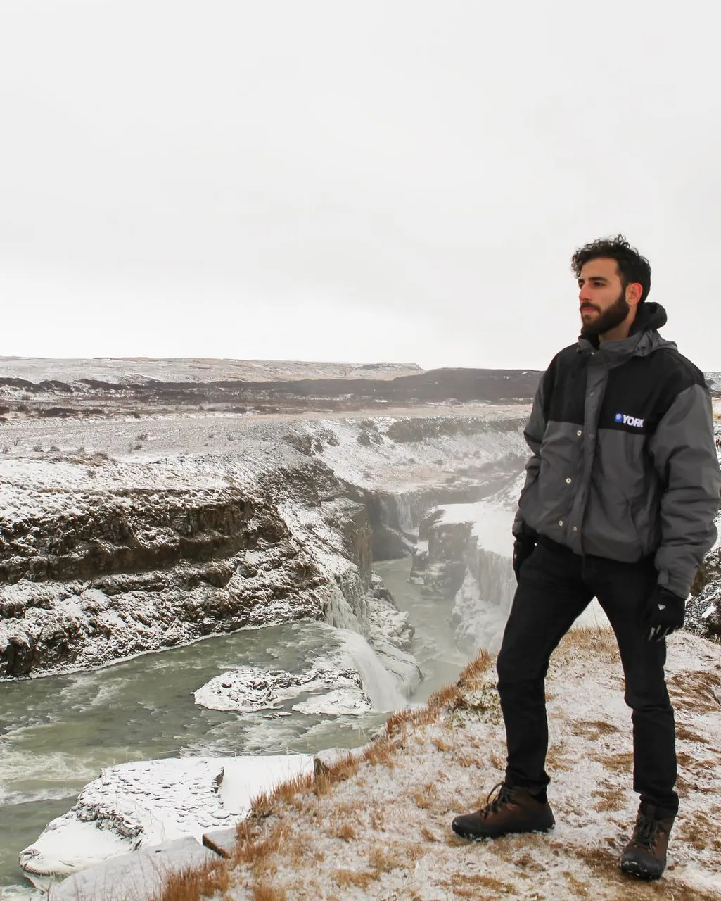 Me, Sean Yalda, standing beside Gullfoss