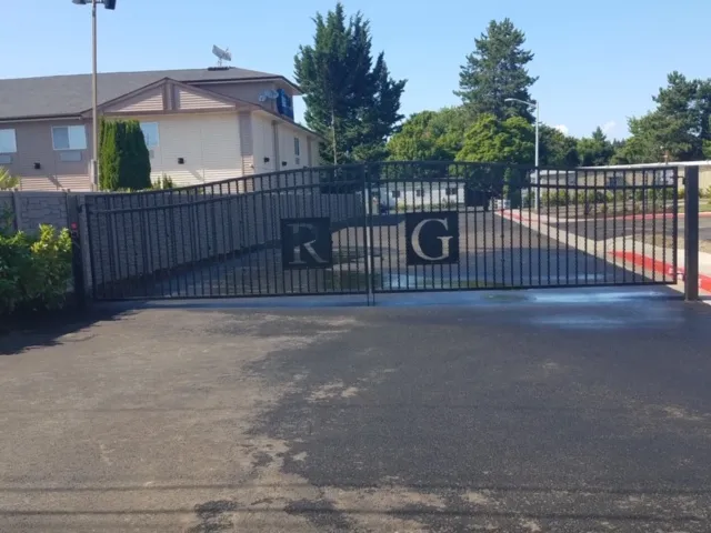 Rose Grove, Mobile Home Park, Gate, Forest Grove Oregon, by Best Western, rose grove gate 2 .JPG