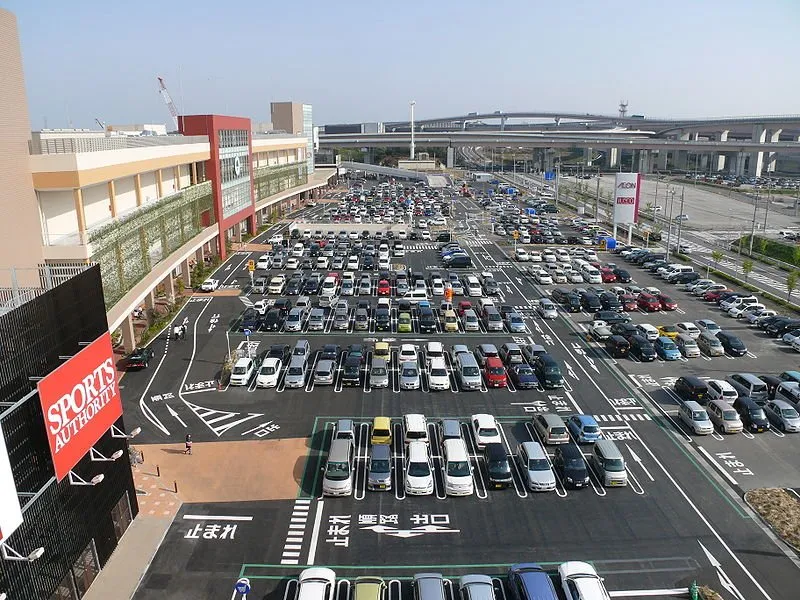 image of a big car park belonging to a shopping centre