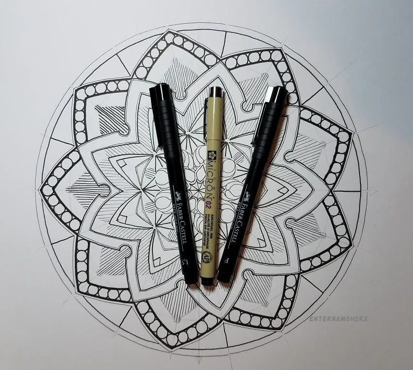 enternamehere-steemit-AMScribbles-day7-pencil-mandala-shapes-geometric-pens-micron.jpg