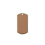 10 Pack Copper Dog Tags .021" x 1" x 2"