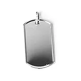 92.5% Sterling Silver Dog Tag 2.25" x 1.10"