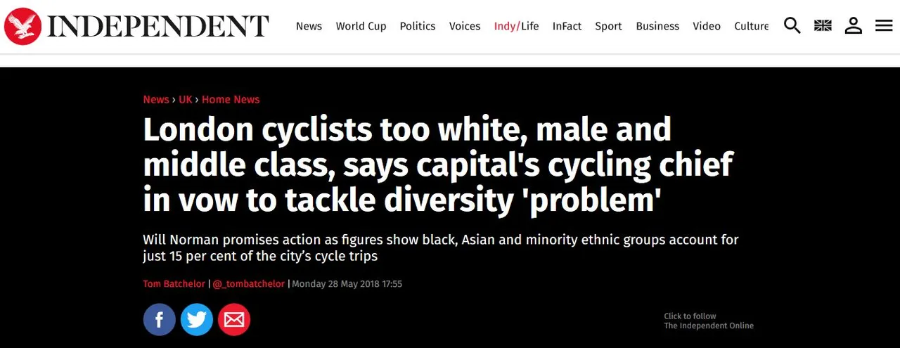 London Cyclists are too white.JPG