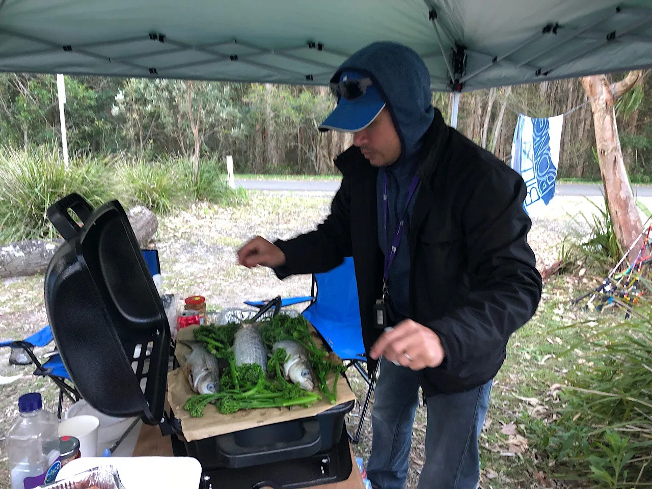 Mullet and Broccolini BBQ