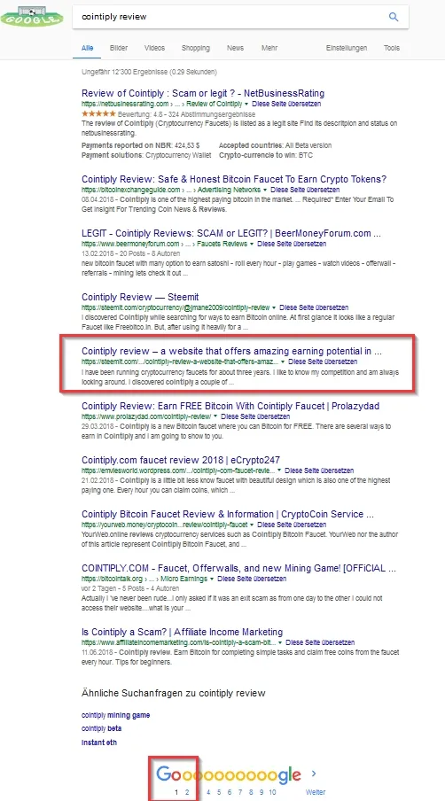 cointiply review on Google search.jpg
