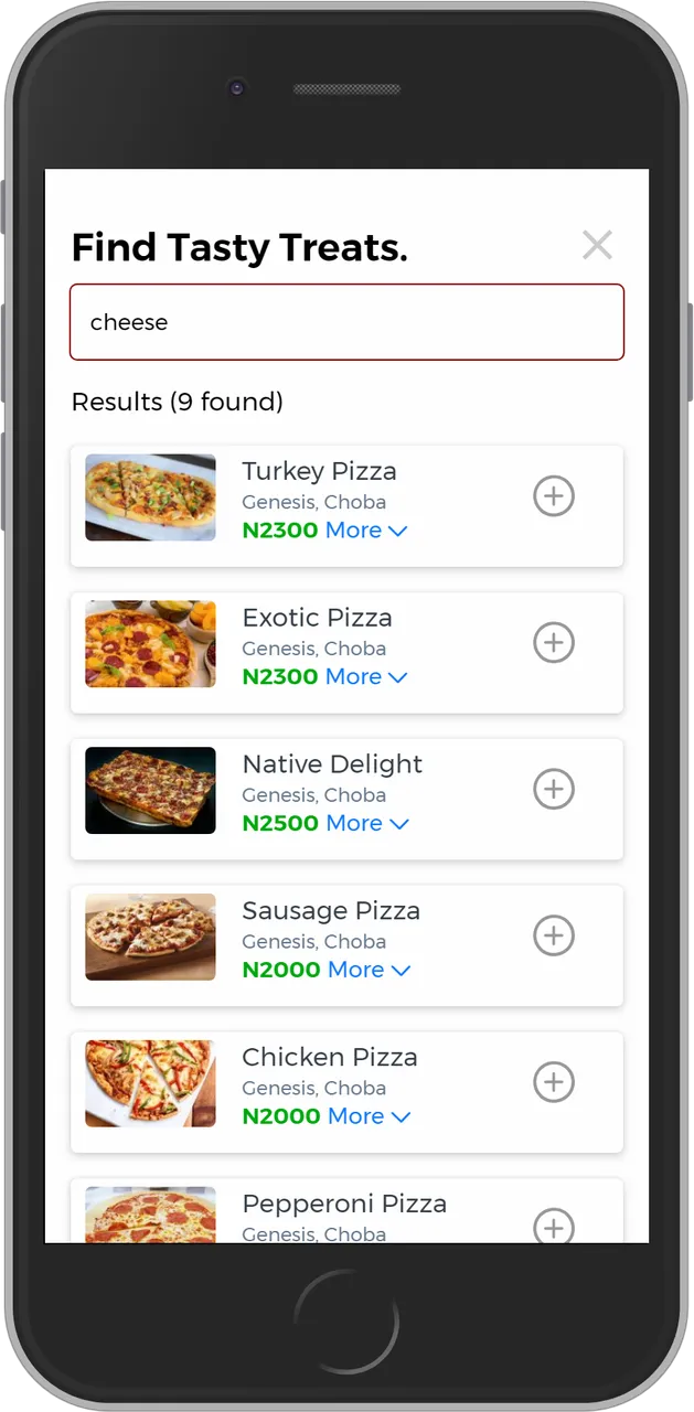 Screenshot of the Search User Feature
