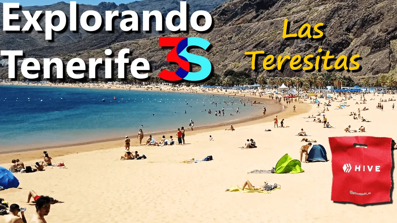 Explorando Tenerife La Bolsa de Hive en Playa Las Teresitas beach 3Speak TravelBlog acont EspaVlog.png