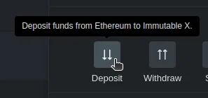 Starting a L1 -> L2 deposit via tokentrove.com