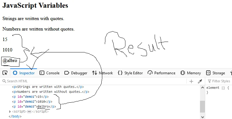 JavaScript Variables