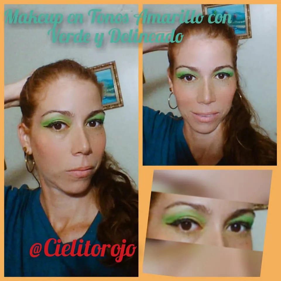 maquillaje amarillo sencillo