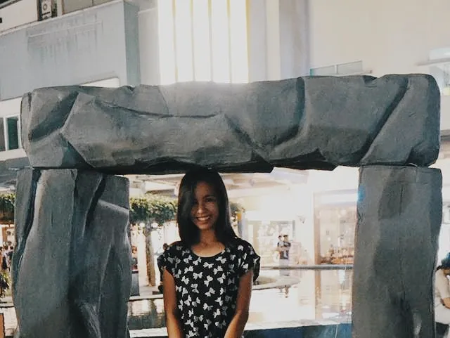 That's me with the Stonehenge replica