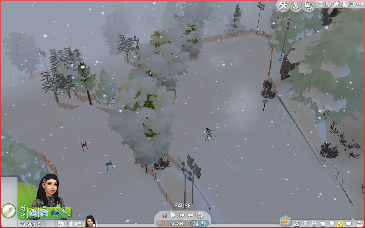 Be prepared of a lot of snowstorms. Your sim will hate this weather (of course), and they will always chose to run inside if the weather is this bad.