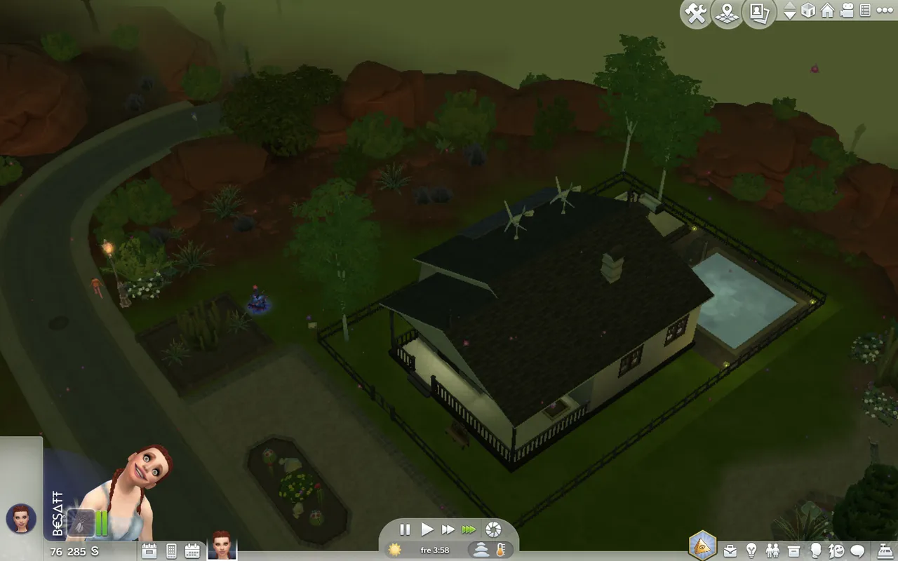 Since my sim is still infected I can just show you Susans house (I build in two seconds)