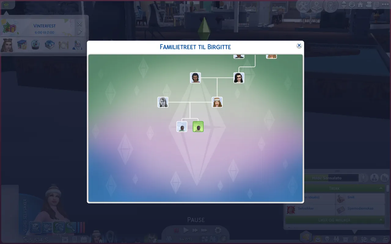 This is their family tree. As you can see, two babies with the ghost.