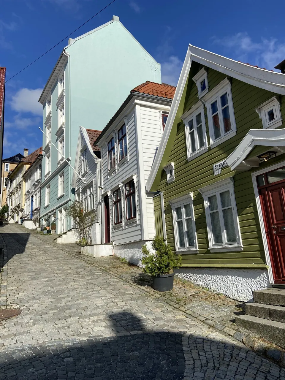 A colorful street on Nordnes