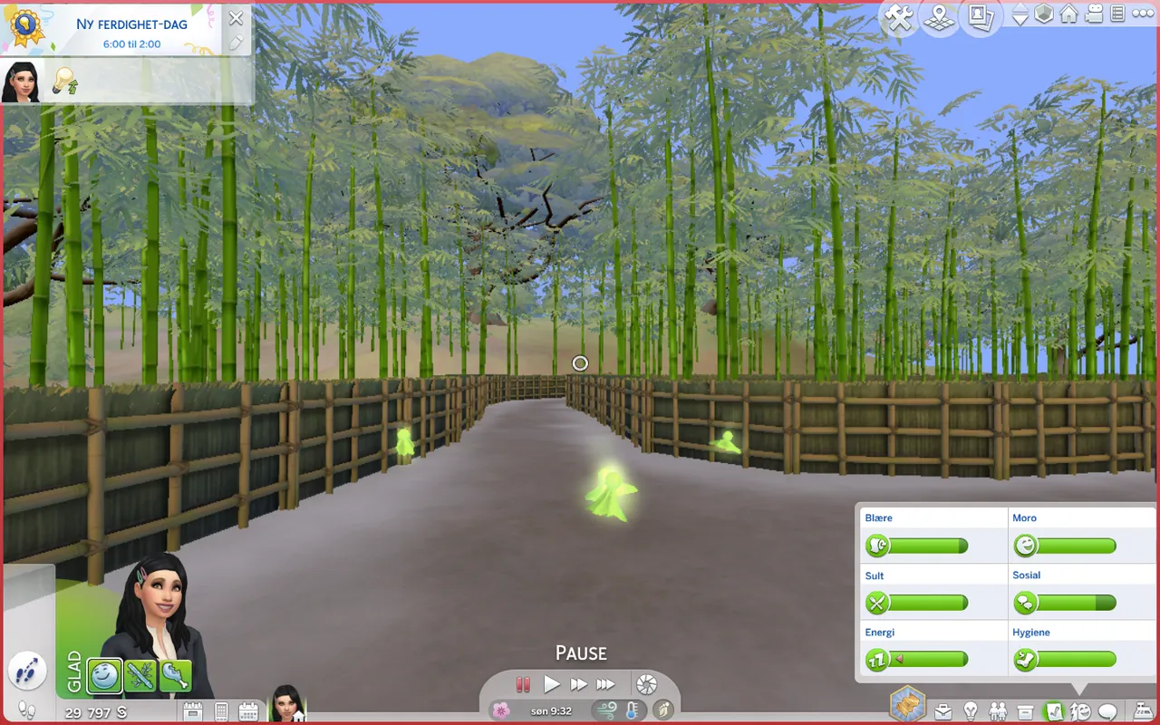 Buy clicking these green forest spirits you can chose to make a wish or collect them