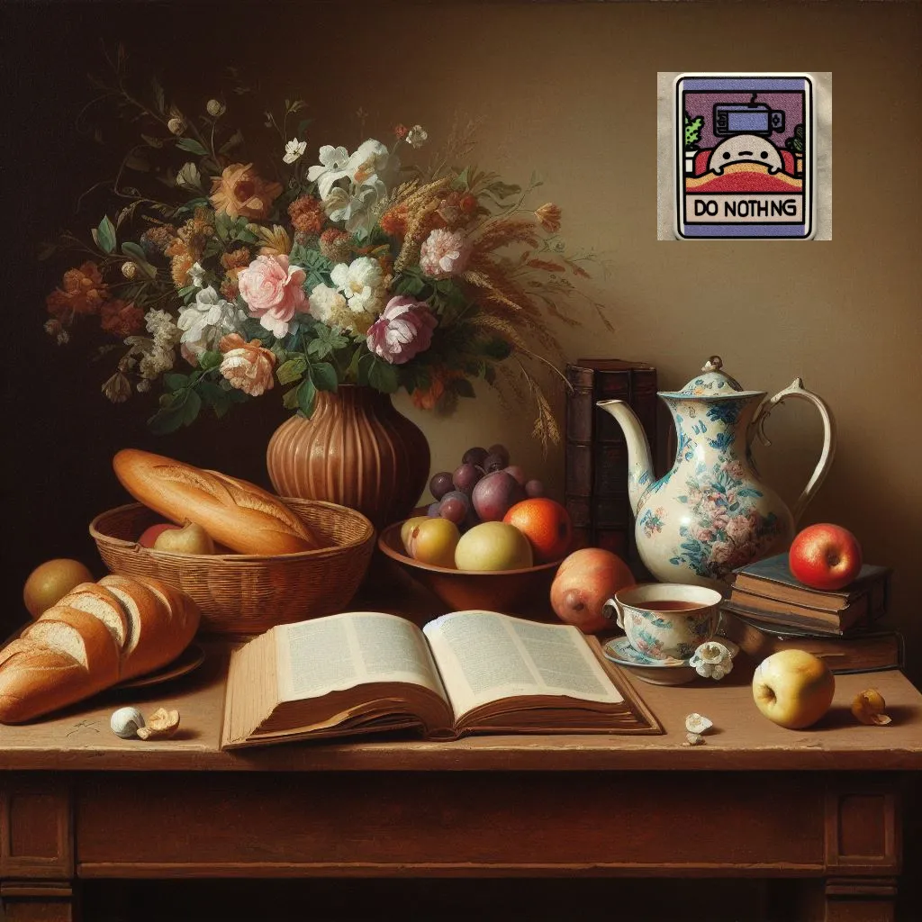 Nature morte générée par nous pour nous et modifiée par nous pour nous :-) (comprenne qui pourra)