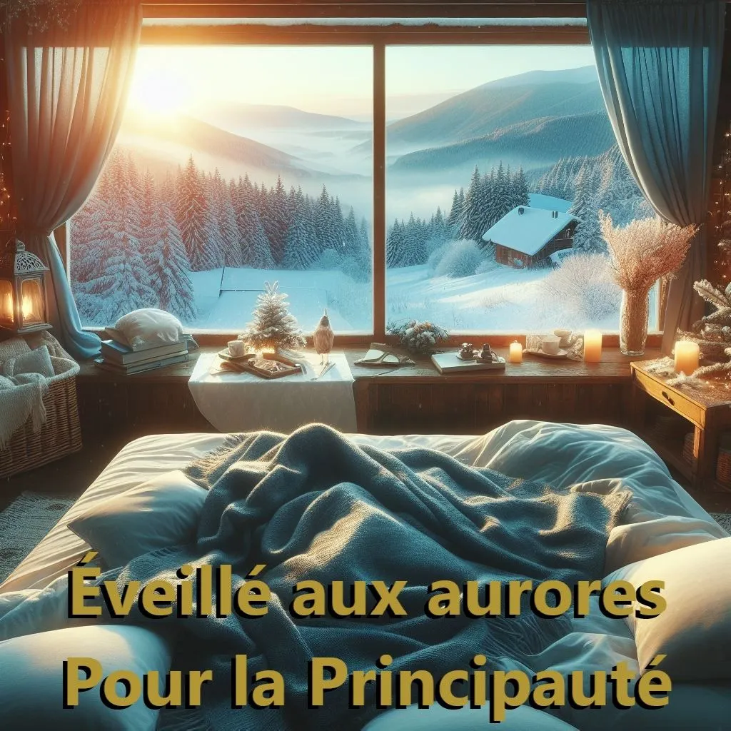 Quote: on se réveille aux aurores dans le lit bien au chaut, avec vue sur la fenêtre donnant sur campagne enneigée