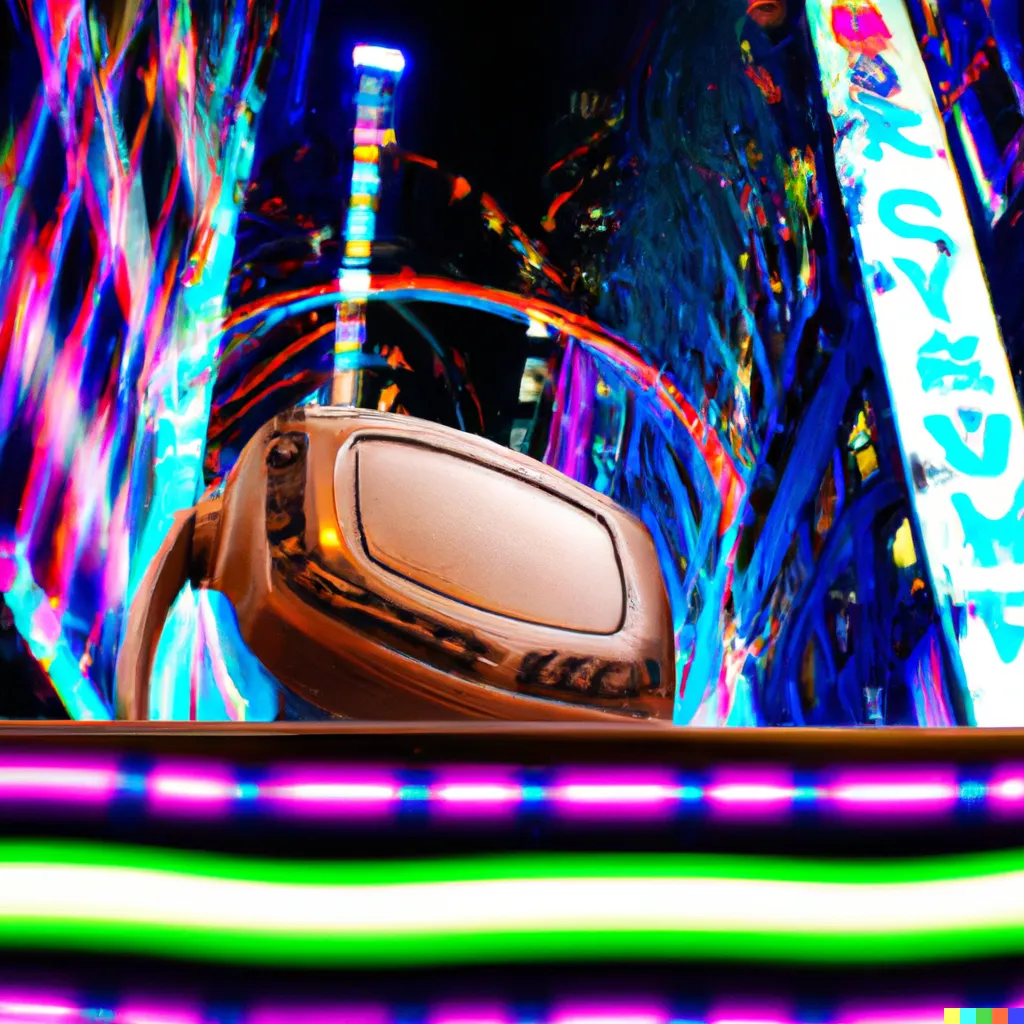 DALL·E 2022-10-02 21.21.04 - psychedelic microwave wearing headphones in time square.png