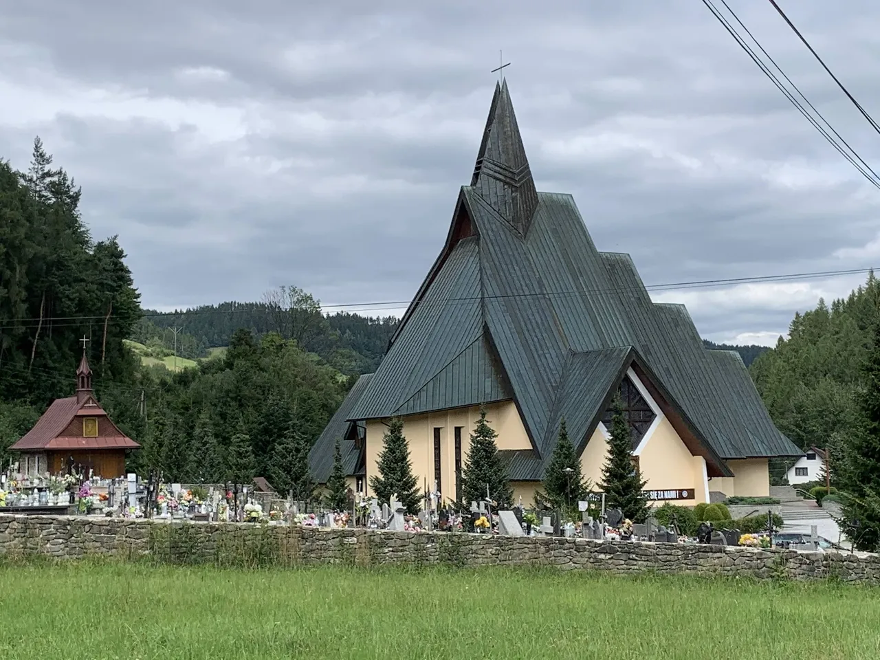 Catholic church in Ochotnica Górna, Poland
